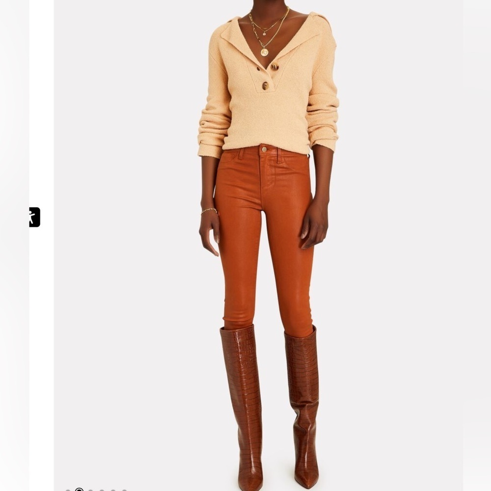 L’Agence Margot high rise skinny jeans Size 30 Rust color